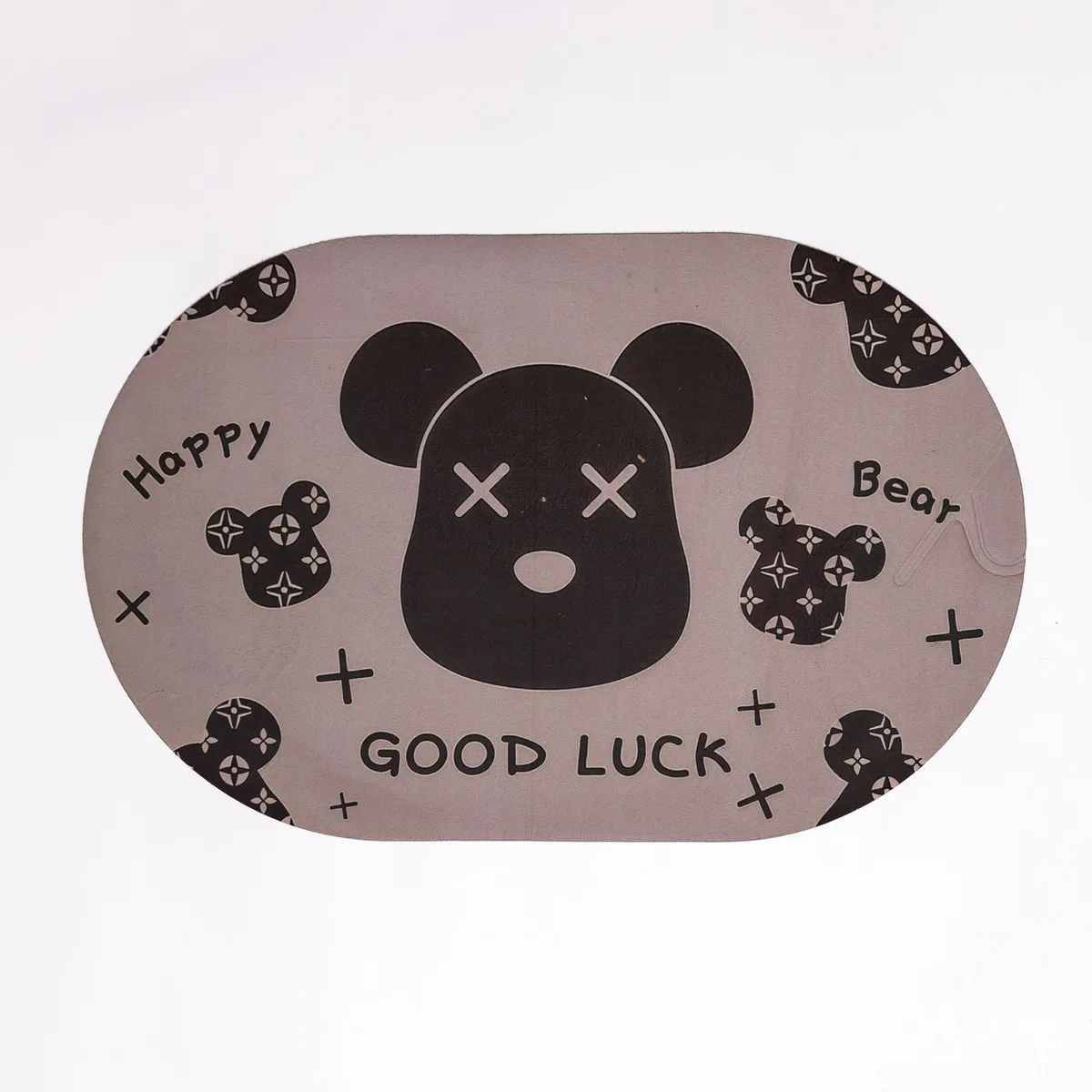 Діатомітовий килимок Good Luck 38х58 см рожевий вологопоглинальний овальний