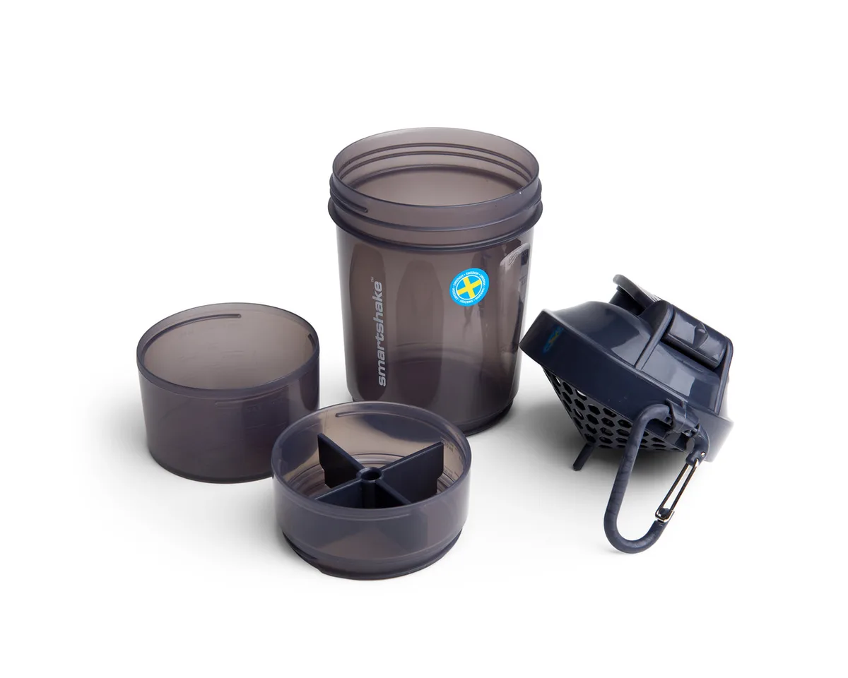 Шейкер спортивний SmartShake пластик 600 мл Чорний