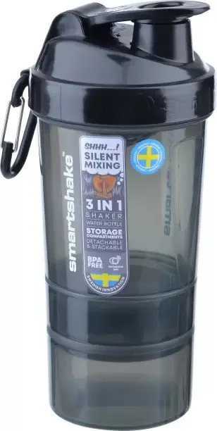 Шейкер спортивний SmartShake пластик 600 мл Чорний