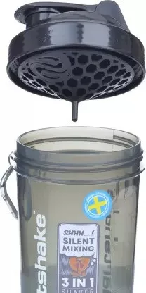Шейкер спортивний SmartShake пластик 600 мл Чорний