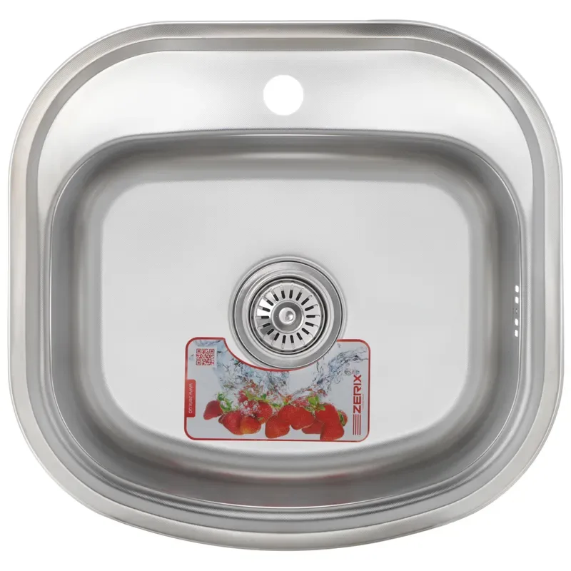 Мийка кухонна Zerix нержавіюча сталь 470х490х180 мм Micro Decor
