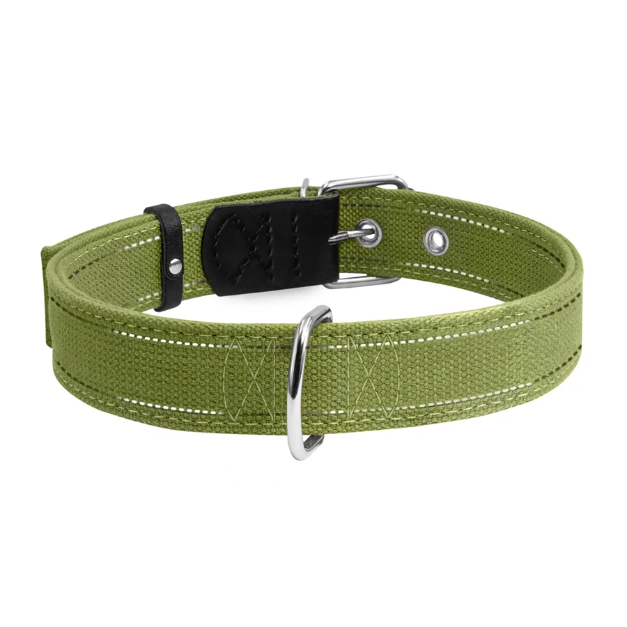 Нашийник для собак L 51-63 см брезентовий 35 мм чорний CoLLaR