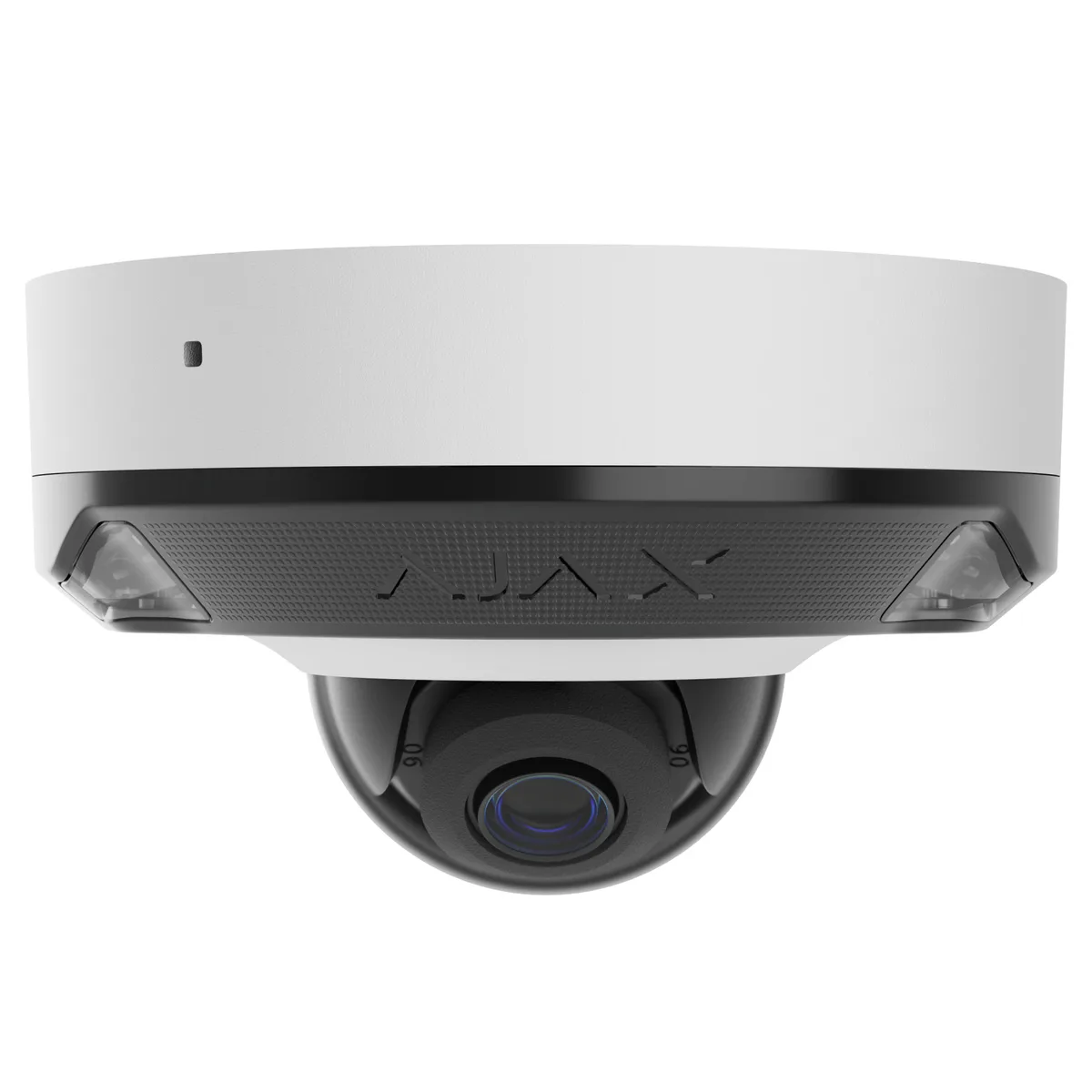IP-Камера проводная Ajax DomeCam Mini HL white, 5мп, 2.8мм, гибридная подсветка IR 15м, белый Led 15м, Poe, True WDR, IP 65, ИК 15м, аудио, угол обзора 100° до 110°, мини купольная, белая.