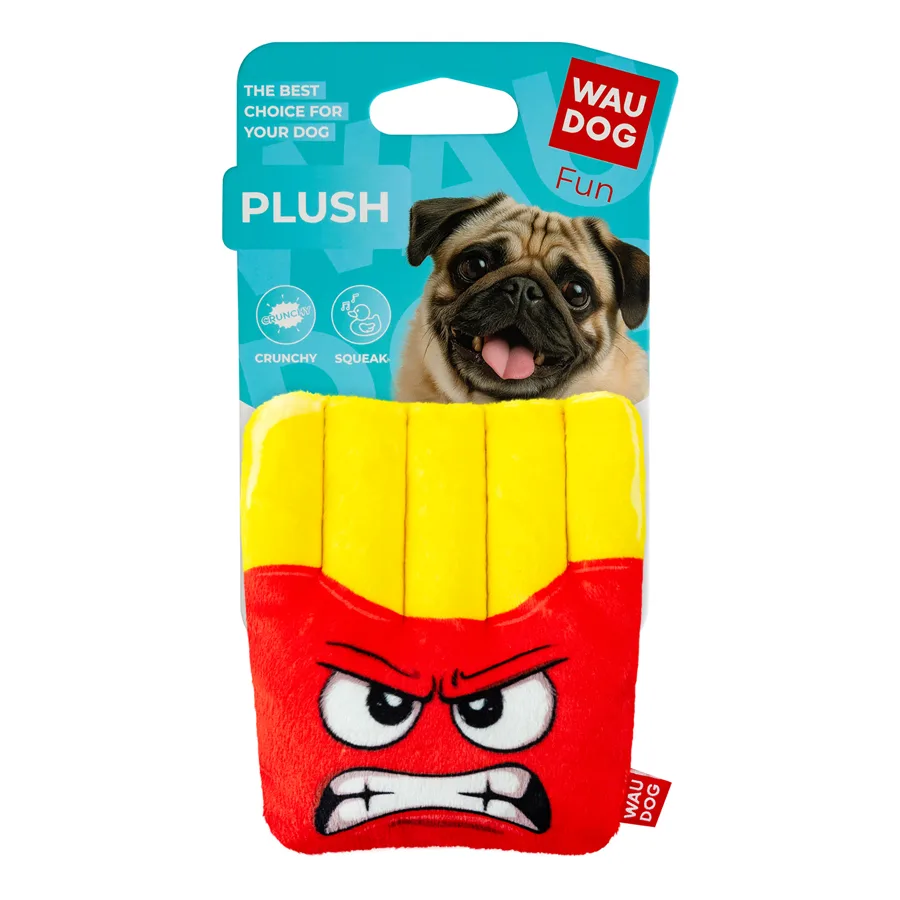 Іграшка для собак WAUDOG Fun Plush Картопля фрі 14,5x12 см плюш з пискавкою