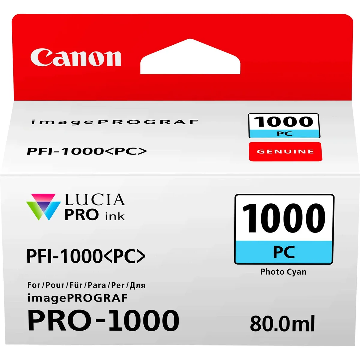 Картридж струйный Canon PFI-1000PC (Фото-голубой)