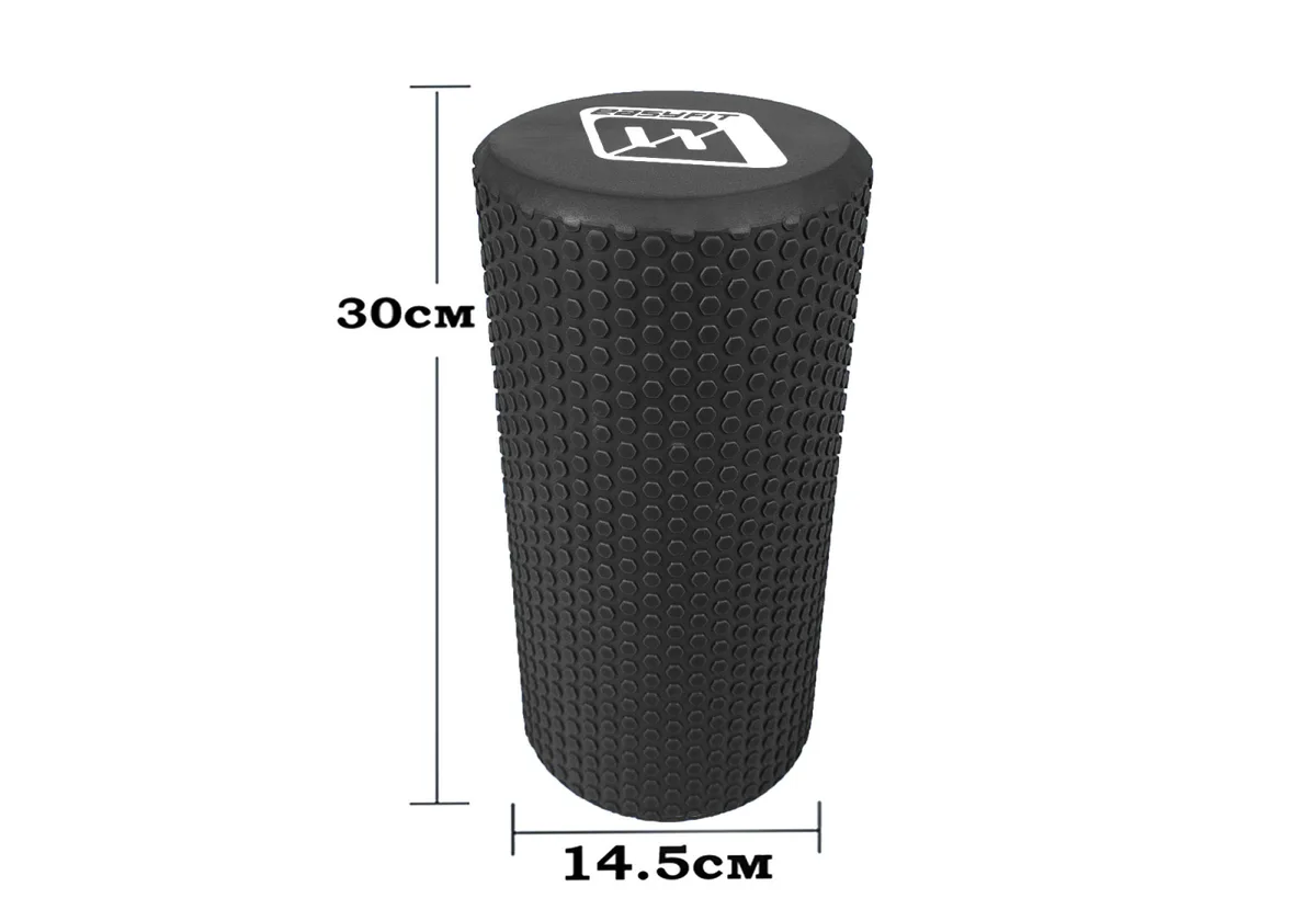 Масажний ролик EasyFit EVA 30 см Чорний