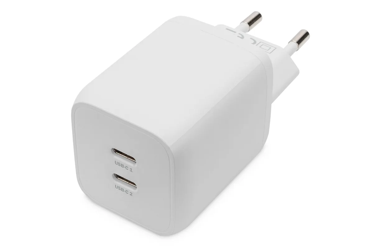 Зарядний пристрій DIGITUS 2хUSB-C, 65W, GaN