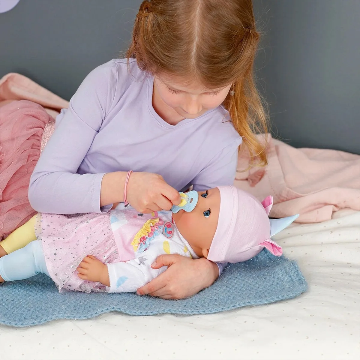 Лялька BABY born комбіновані матеріали 43 см Емма-Єдиноріг