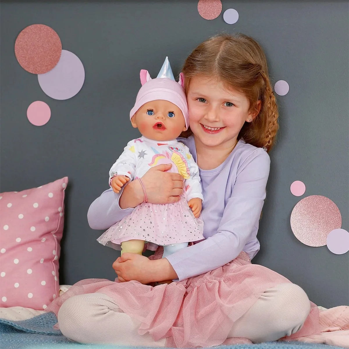 Лялька BABY born комбіновані матеріали 43 см Емма-Єдиноріг