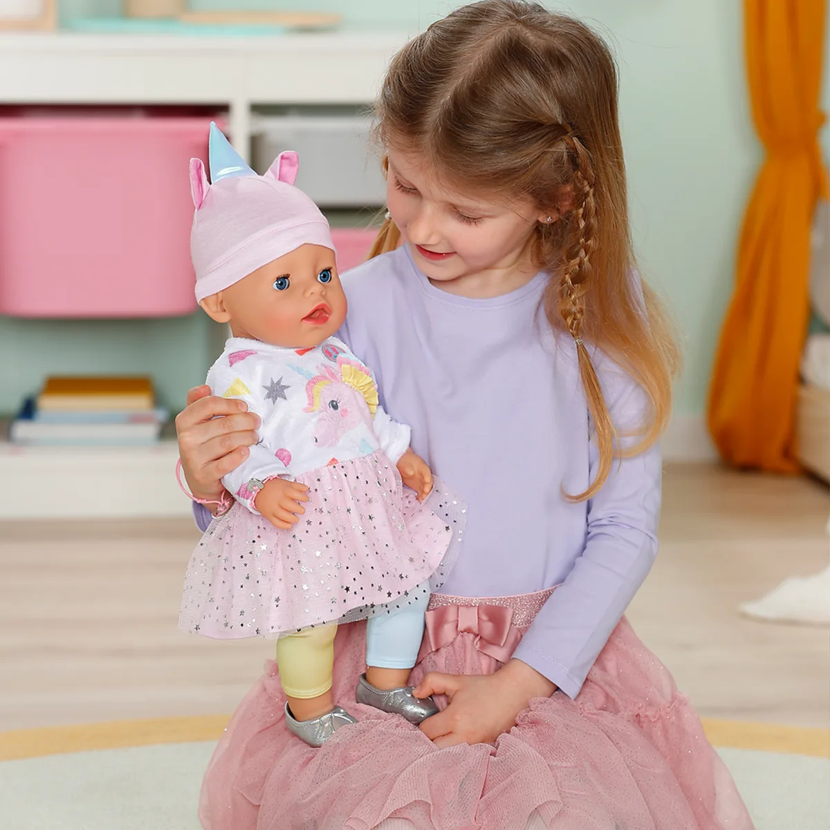 Лялька BABY born комбіновані матеріали 43 см Емма-Єдиноріг
