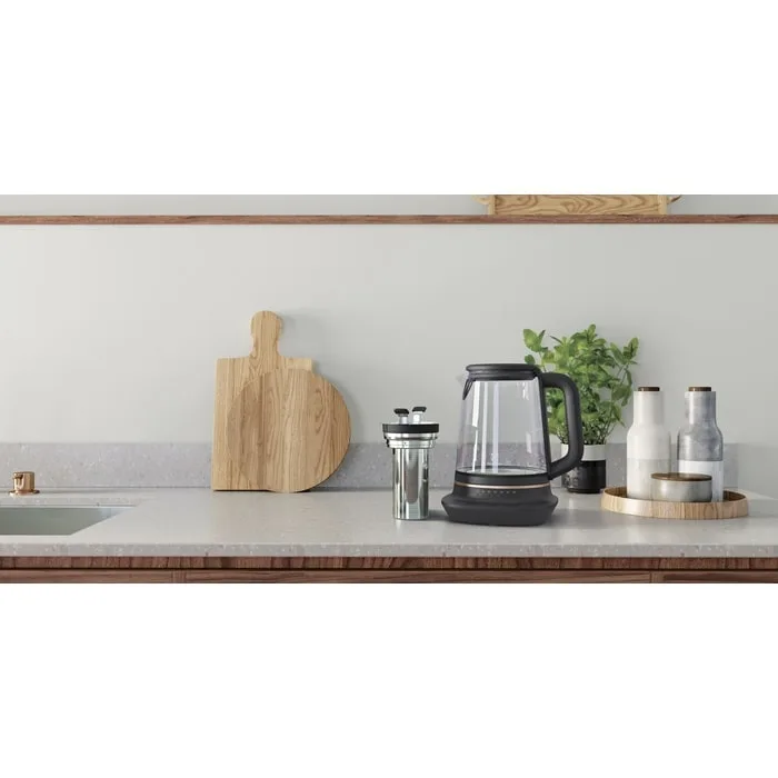 Электрочайник Electrolux 17л, Strix, стеклянный, с заварником, функция поддержания температуры, черный