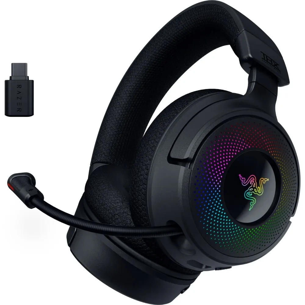 Гарнітура Razer USB-A Bluetooth повнорозмірна закрита чорна RGB