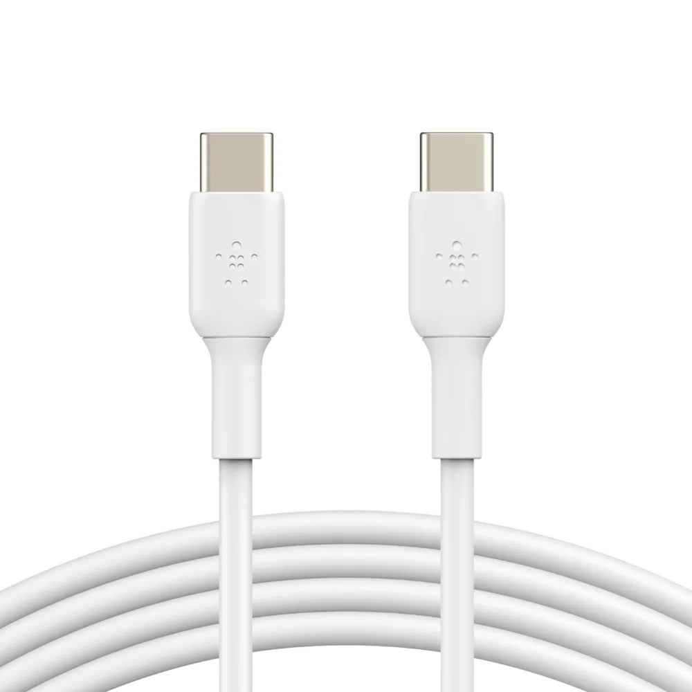 Кабель USB-C > USB-C заряджання/синхронізації Belkin 1м, 60Вт, Type-C, PVC, білий