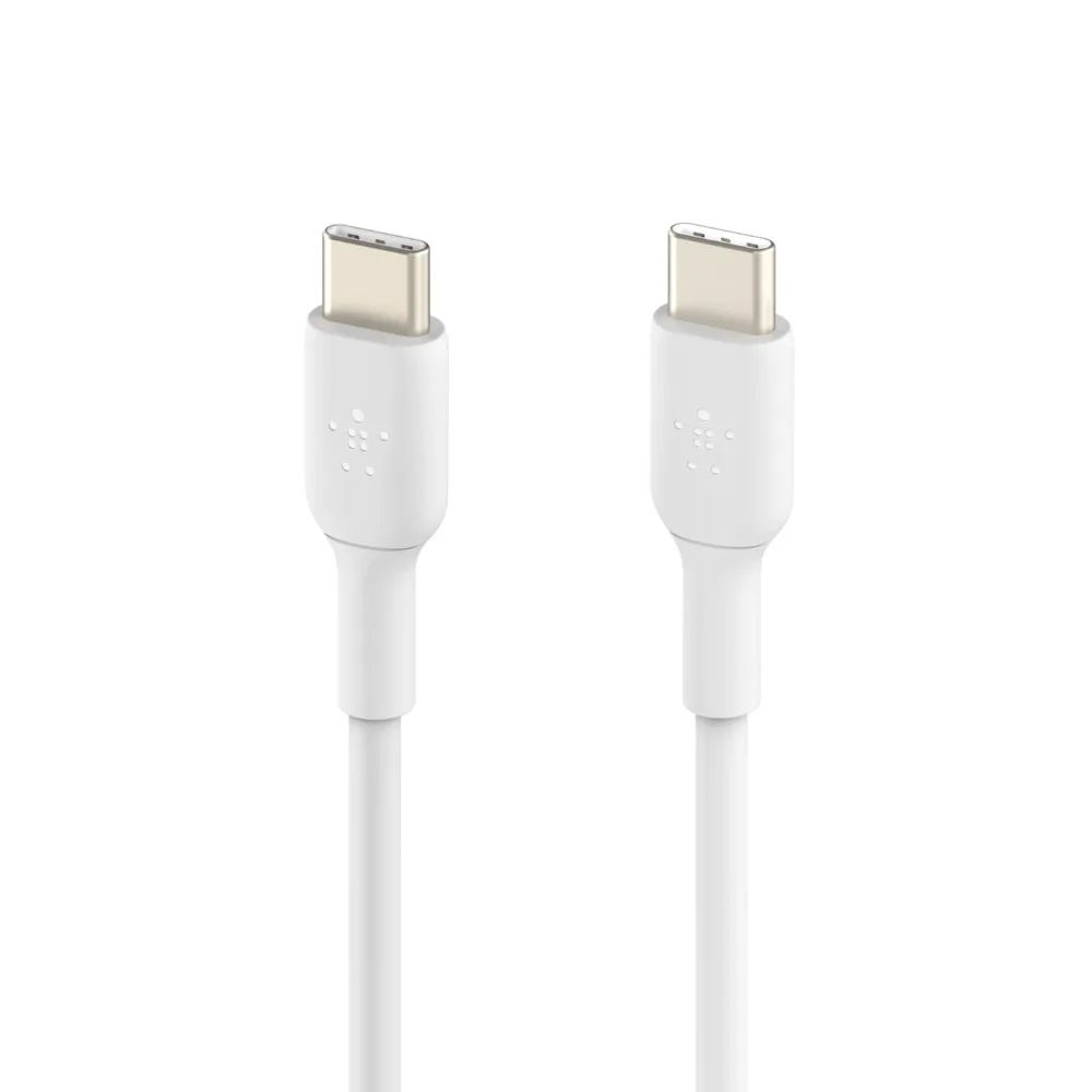Кабель USB-C > USB-C заряджання/синхронізації Belkin 1м, 60Вт, Type-C, PVC, білий