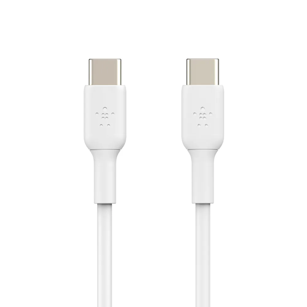 Кабель USB-C > USB-C заряджання/синхронізації Belkin 1м, 60Вт, Type-C, PVC, білий