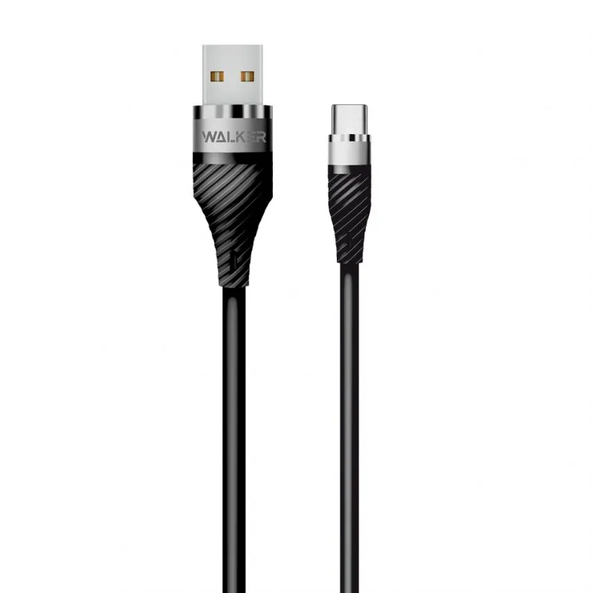 Кабель USB Type-C 2м TPE чорний 3A 20W
