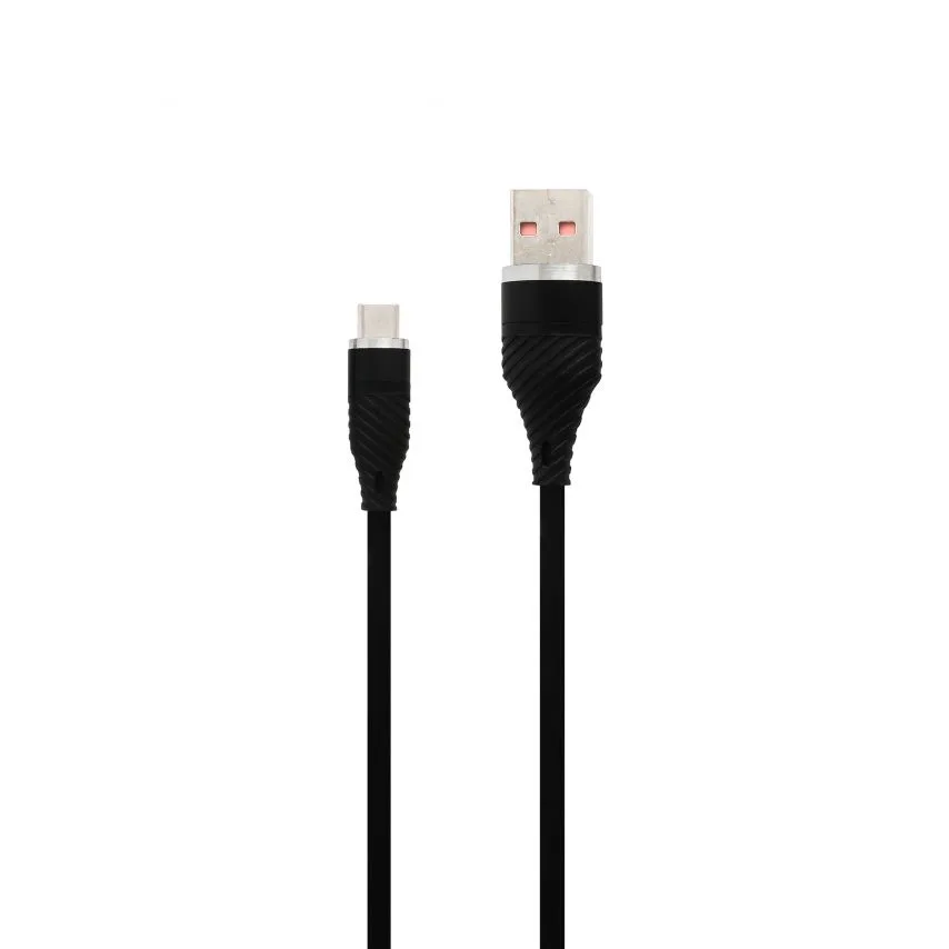 Кабель USB Type-C 2м TPE чорний 3A 20W
