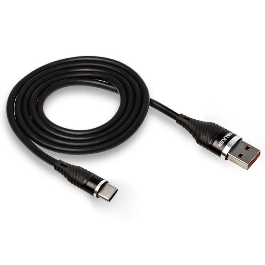 Кабель USB Type-C 2м TPE чорний 3A 20W