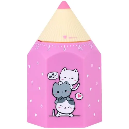 Таймер механический Cute Cats для кухни без батарейки с металлическим механизмом для приготовления пищи.