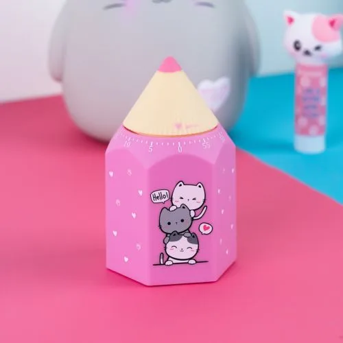 Таймер механічний Cute Cats для кухні без батарейки з металевим механізмом для приготування їжі.
