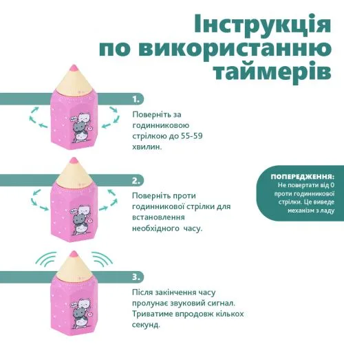 Таймер механічний Cute Cats для кухні без батарейки з металевим механізмом для приготування їжі.