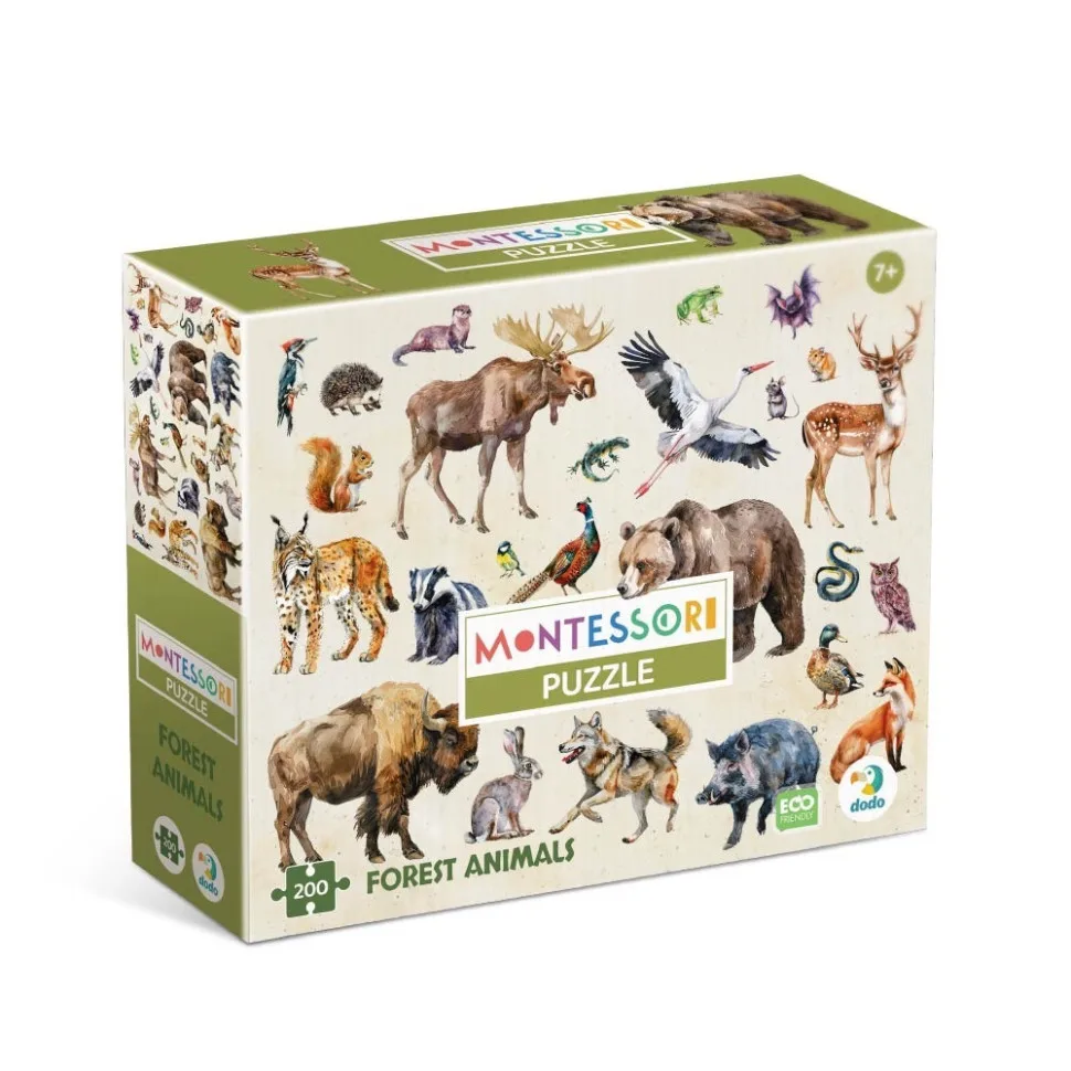 Дитячий пазл DoDo Toys картон 200 елементів Лісові тварини