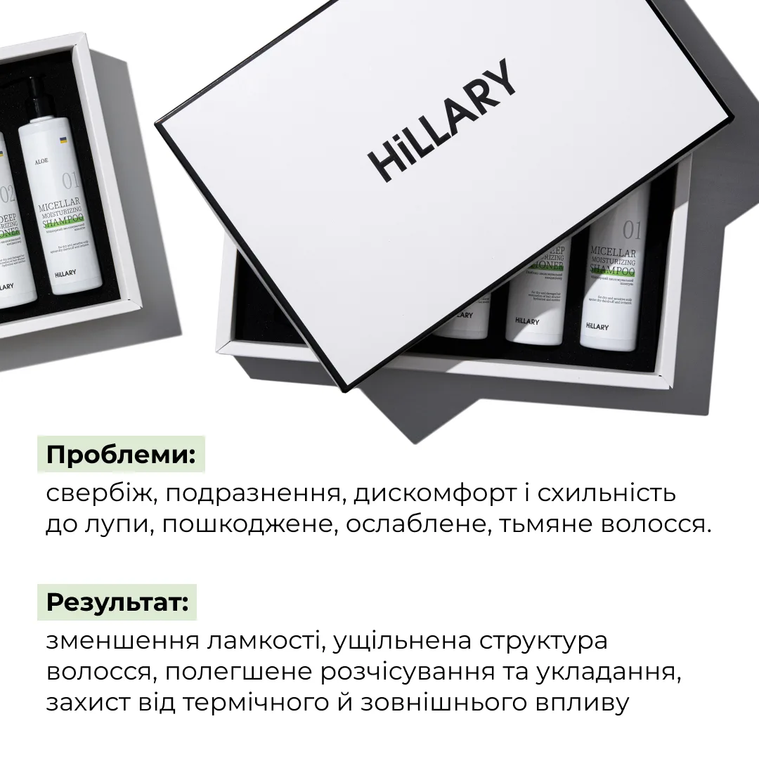 Комплекс для сухого та пошкодженого типу волосся Hillary Perfect Care Hair Aloe