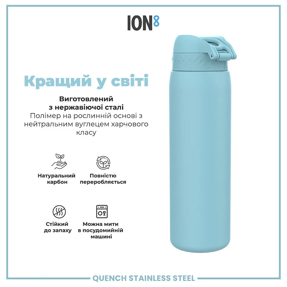 Бутылка ION8 нержавеющая сталь 1200 мл голубая