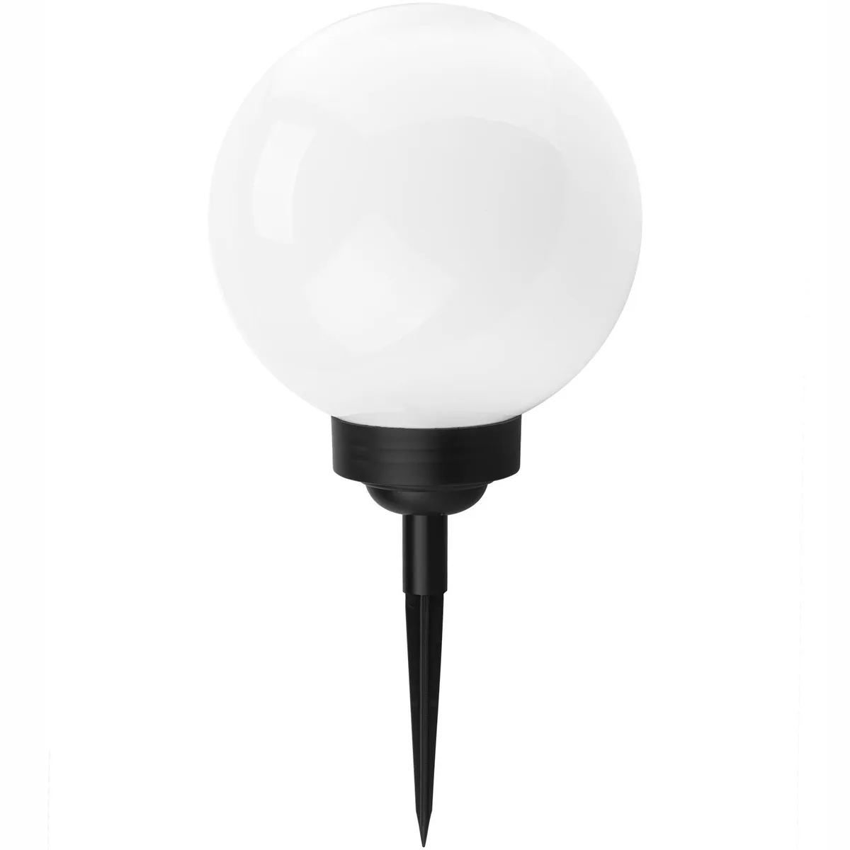 Садовая LED шар LumiLED пластиковый 20 см белый на солнечной батарее