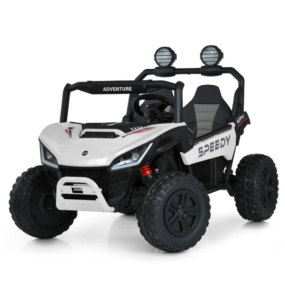 Дитячий електромобіль Bambi Racer екокожа джип 122х80х83 см чорний