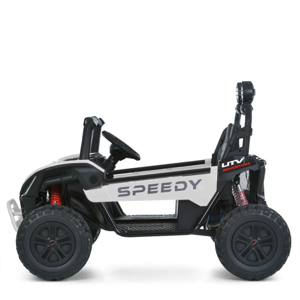 Дитячий електромобіль Bambi Racer екокожа джип 122х80х83 см чорний