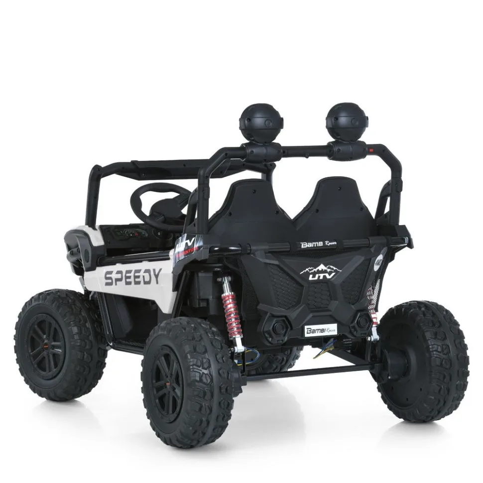 Дитячий електромобіль Bambi Racer екокожа джип 122х80х83 см чорний