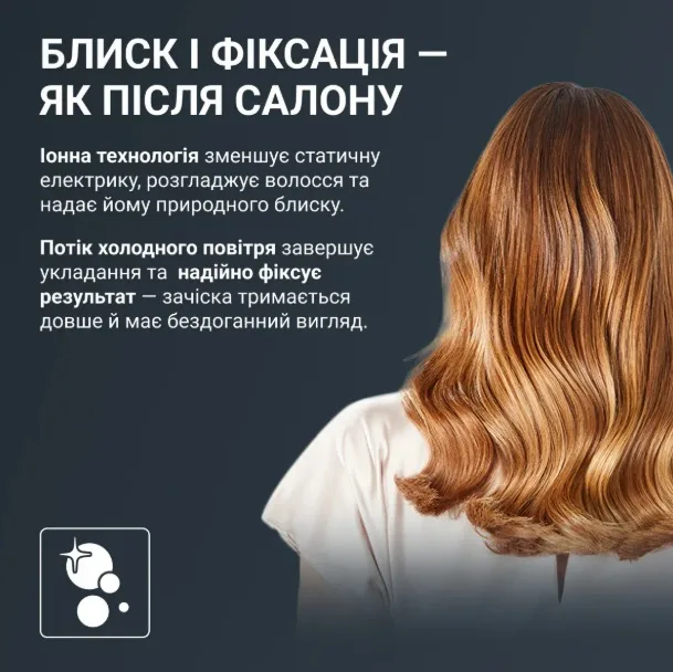 Фен Rowenta 1700 Вт з іонізацією 3 швидкості 3 температури 4 6 мм чорний