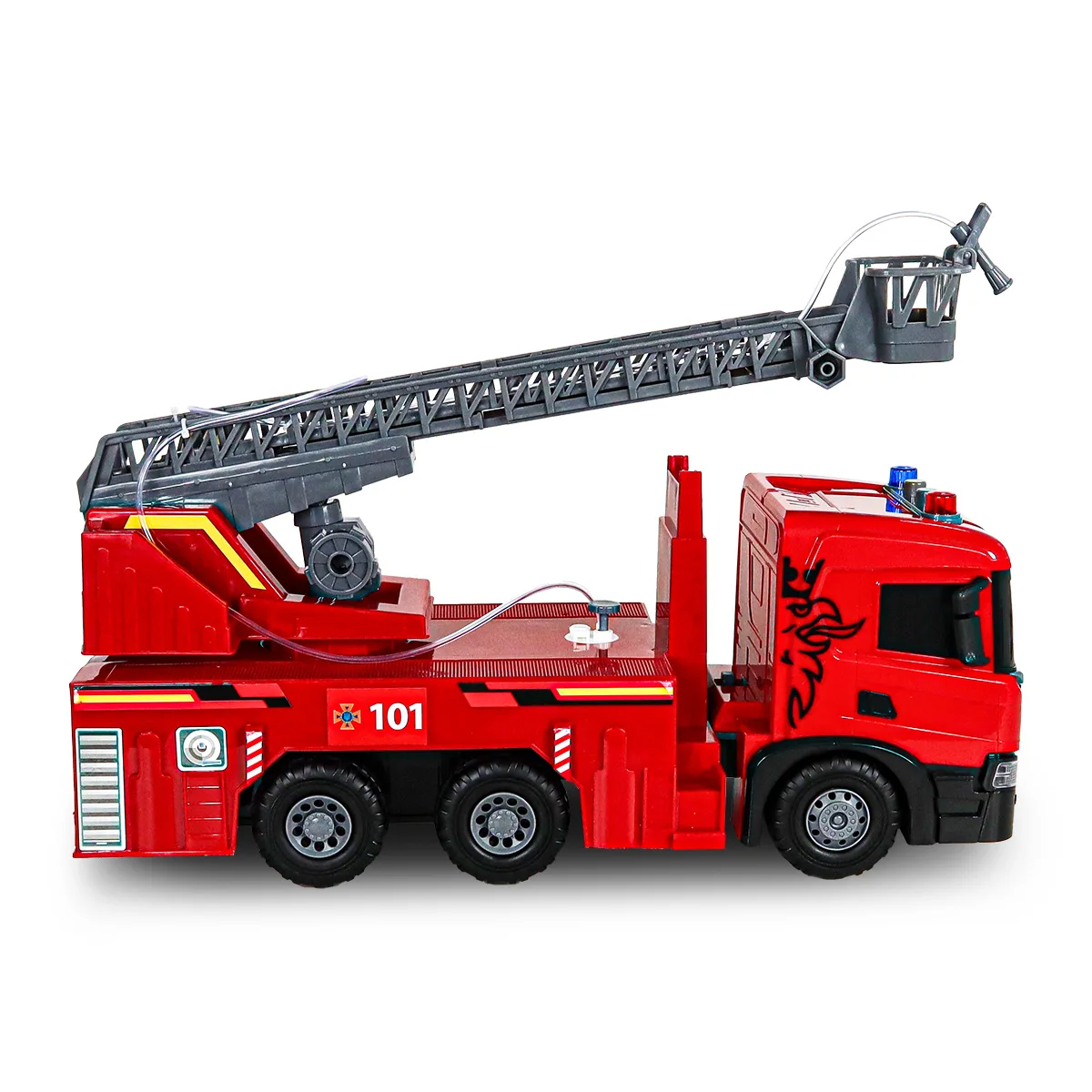Пожежна машина TechnoDrive АБС 52,2х19х26,8 см червона зі світлом і звуком