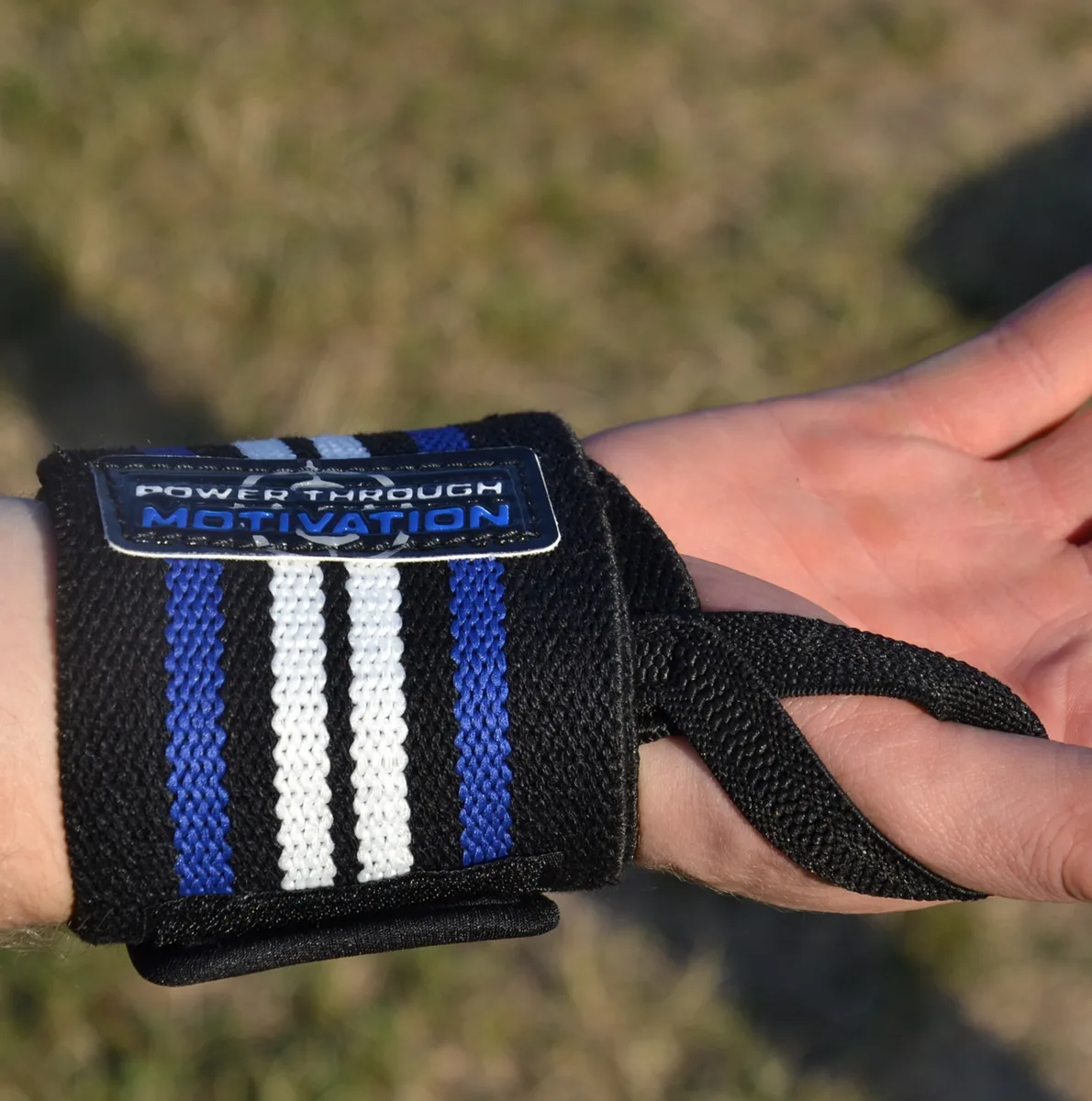 Бинти для зап'ясть Active Point бавовна 45 см синій чорний