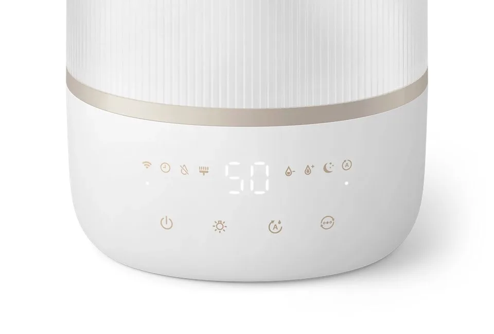 Зволожувач повітря Philips, традиційний, серія 1001, для приміщень до 41 м2, об'єм 3 л, продуктивність 275 мл/год, електронне упра
