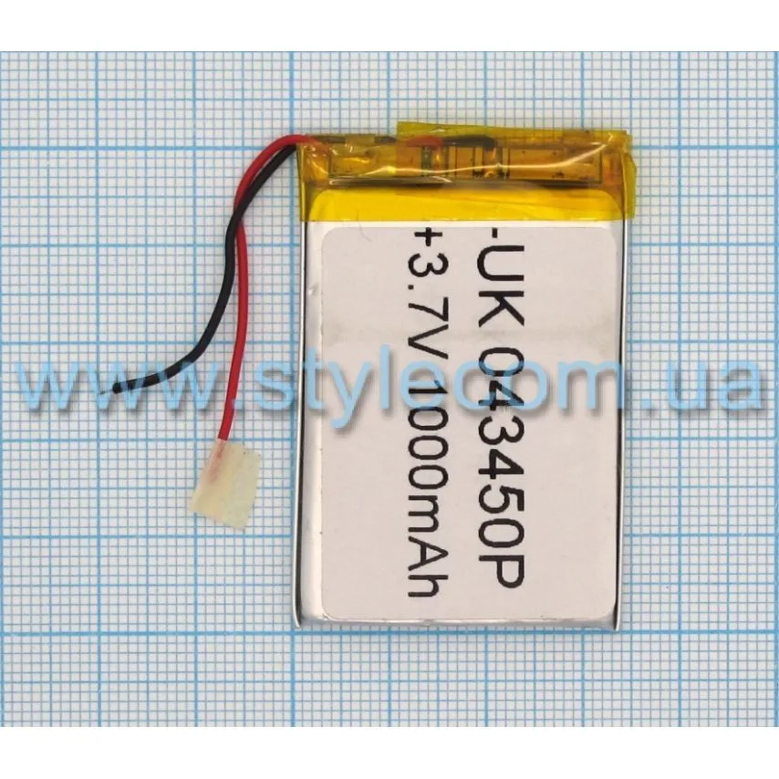 Акумулятор ChinaTab 1000mAh 3.7V 43х50х4 мм универсальный