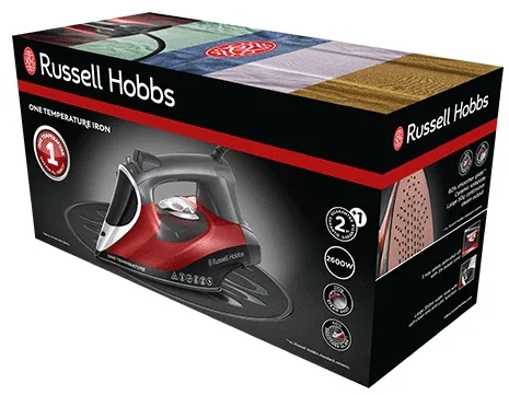 Праска з подачею пари Russell Hobbs 2600 Вт керамічна червона 350 мл