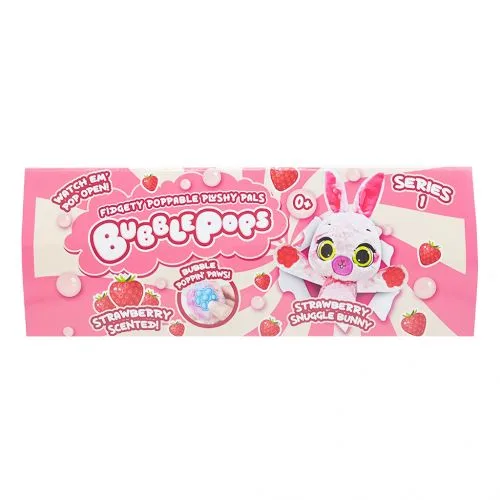 М'яка іграшка з ароматом Bubble Pops Полуничний зайченя 34 см для дітей з приємним ароматом плюшева іграшка
