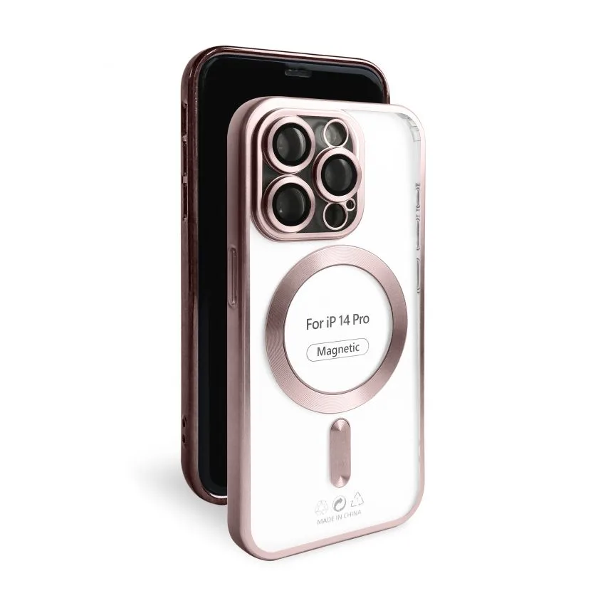 Чохол MagSafe для iPhone 14 Pro матовий силіконовий  pink