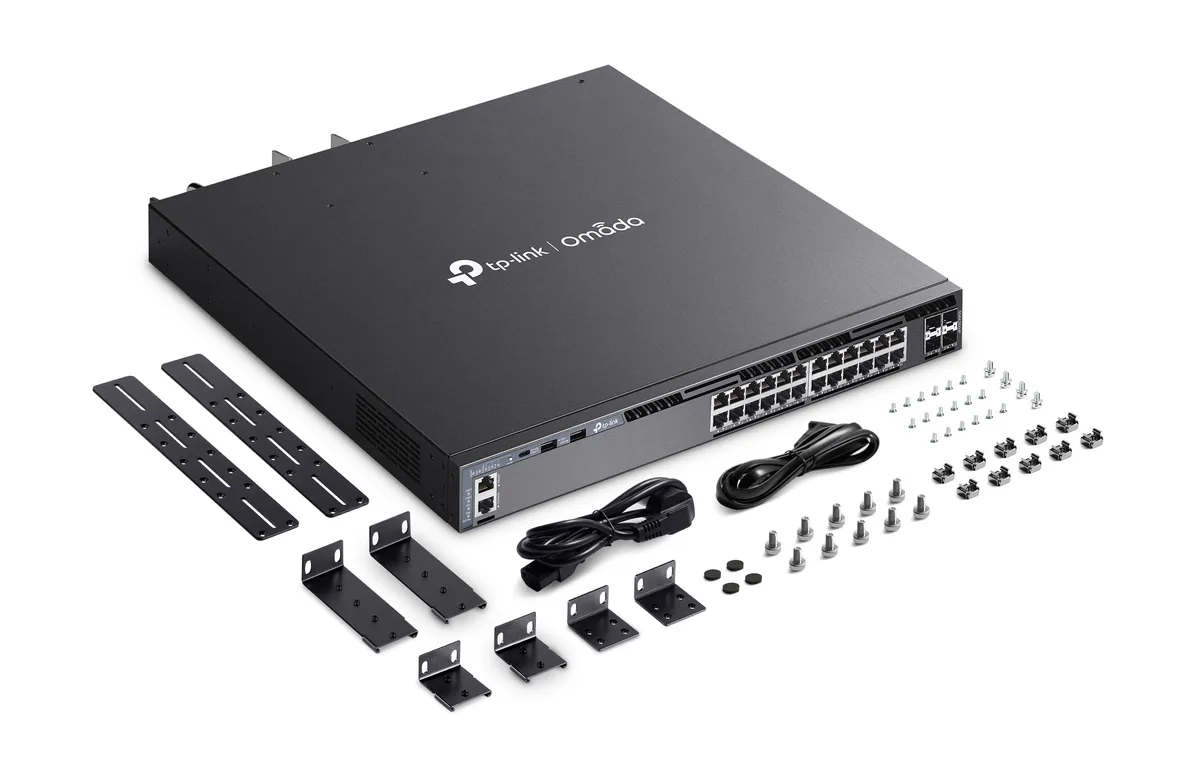 Комутатор TP-LINK SG6428XHP 24xGE (24xPoE), 4xSFP+, 720Вт, Керований L3