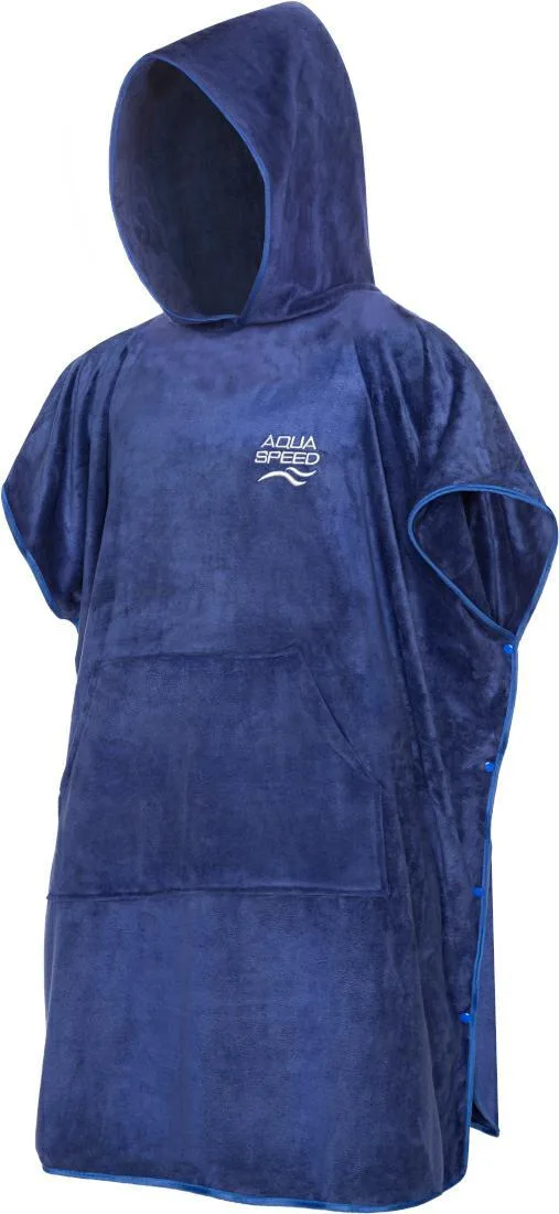 Рушник пончо AQUA SPEED мікрофібра M синій 85x200 см