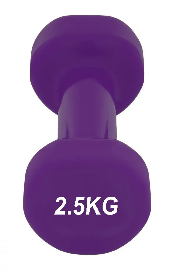 Гантель Active Point виниловая 2,5 кг фиолетовая