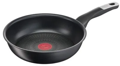 Сковорода Tefal Unlimited, 24 см, алюмінієва, чорного кольору.