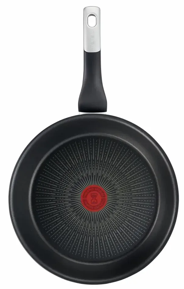 Сковорода Tefal Unlimited, 24 см, алюмінієва, чорного кольору.