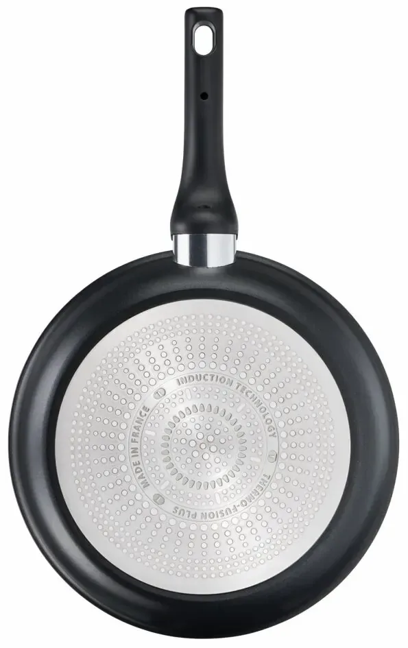 Сковорода Tefal Unlimited, 24 см, алюмінієва, чорного кольору.
