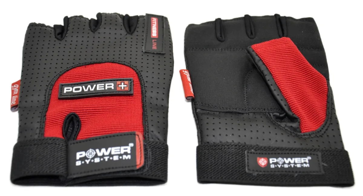 Рукавички Active Point штучна шкіра L чорні червоні