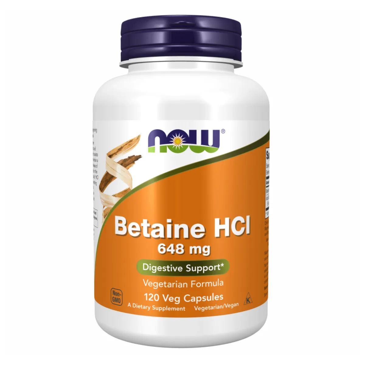 Бетаїн HCI Now Foods вегетаріанські капсули 648 мг 120 шт