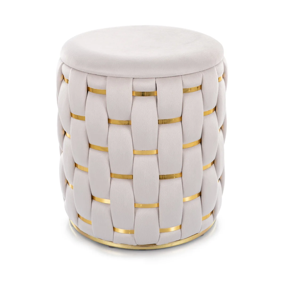 Пуф TIARA VELVET 40х40 см бежевий