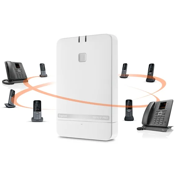 Базова станція IP-DECT Gigaset N610 IP PRO, Single Cell, SIP, PoE, до 8 паралельних дзвінків, до 8 трубок
